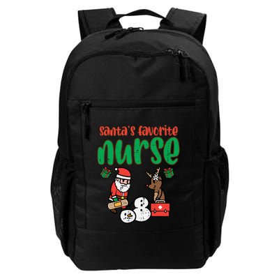 Santas Favorite Nurse Christmas Xmas Nursing Scrub Top Gift Backpack