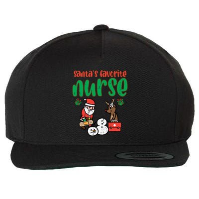 Santas Favorite Nurse Christmas Xmas Nursing Scrub Top Gift Wool Snapback Cap