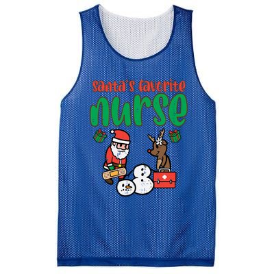 Santas Favorite Nurse Christmas Xmas Nursing Scrub Top Gift Mesh Reversible Basketball Jersey Tank