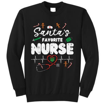 Santas Favorite Nurse Christmas Xmas Nursing Sweatshirt