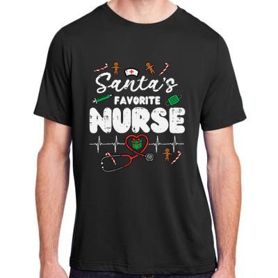 Santas Favorite Nurse Christmas Xmas Nursing Adult ChromaSoft Performance T-Shirt