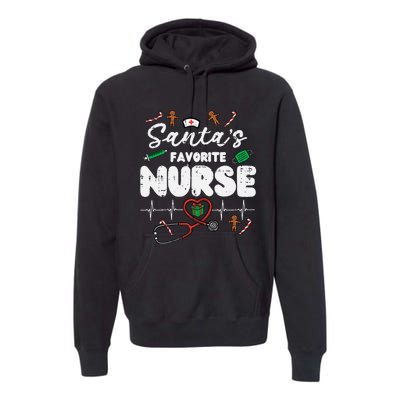 Santas Favorite Nurse Christmas Xmas Nursing Premium Hoodie