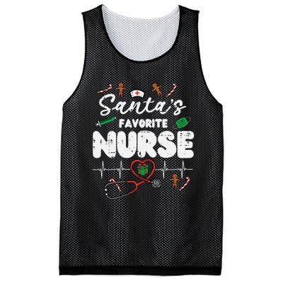 Santas Favorite Nurse Christmas Xmas Nursing Mesh Reversible Basketball Jersey Tank