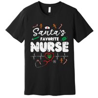 Santas Favorite Nurse Christmas Xmas Nursing Premium T-Shirt