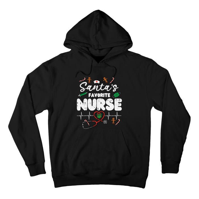 Santas Favorite Nurse Christmas Xmas Nursing Tall Hoodie