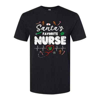 Santas Favorite Nurse Christmas Xmas Nursing Softstyle CVC T-Shirt