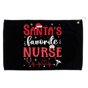 Santas Favorite Nurse Christmas Xmas Nursing Scrub Top Cool Gift Grommeted Golf Towel