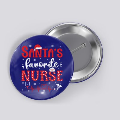 Santas Favorite Nurse Christmas Xmas Nursing Scrub Top Cool Gift Button