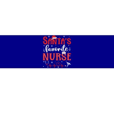 Santas Favorite Nurse Christmas Xmas Nursing Scrub Top Cool Gift Bumper Sticker