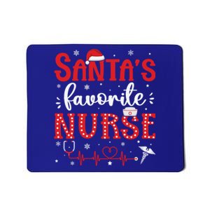 Santas Favorite Nurse Christmas Xmas Nursing Scrub Top Cool Gift Mousepad