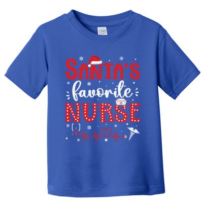 Santas Favorite Nurse Christmas Xmas Nursing Scrub Top Cool Gift Toddler T-Shirt