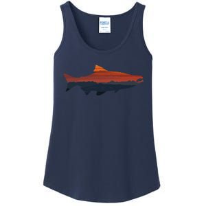 Salmon Fishing Nature Outdoor Hiking Camping Fisherman Gift Ladies Essential Tank