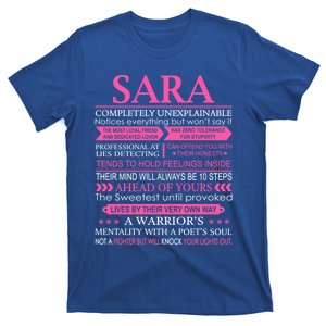 Sara First Name Meaningful Gift Funny Sara Gift T-Shirt