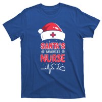 Santas Favorite Nurse Christmas Xmas Nursing Scrub Top Great Gift T-Shirt