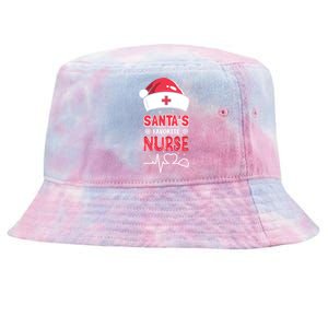 Santas Favorite Nurse Christmas Xmas Nursing Scrub Top Great Gift Tie-Dyed Bucket Hat