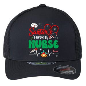 Santas Favorite Nurse Christmas Xmas Nursing Gift Flexfit Unipanel Trucker Cap