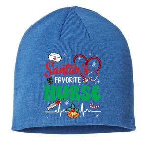 Santas Favorite Nurse Christmas Xmas Nursing Gift Sustainable Beanie