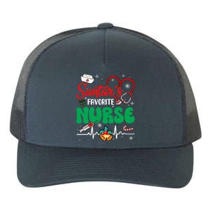 Santas Favorite Nurse Christmas Xmas Nursing Gift Yupoong Adult 5-Panel Trucker Hat