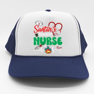 Santas Favorite Nurse Christmas Xmas Nursing Gift Trucker Hat