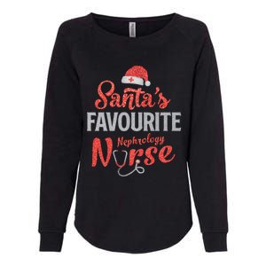 Santas Favorite Nephrology Nurse Christmas Nursing Xmas Gift Womens California Wash Sweatshirt