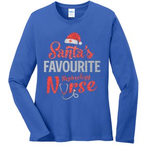 Santas Favorite Nephrology Nurse Christmas Nursing Xmas Gift Ladies Long Sleeve Shirt