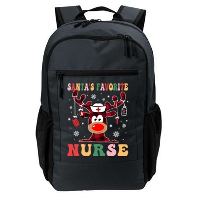 Santas Favorite Nurse Christmas Reindeer Rn Cna Icu Scurb Meaningful Gift Daily Commute Backpack