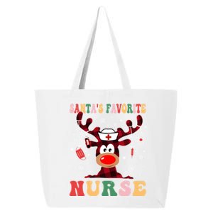 Santas Favorite Nurse Christmas Reindeer Rn Cna Icu Scurb Meaningful Gift 25L Jumbo Tote