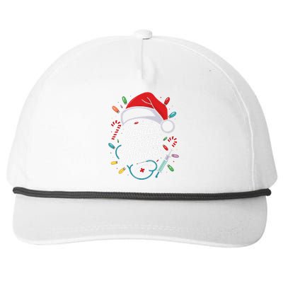 Santa Favorite Nurse Holiday For Medical Professionals Snapback Five-Panel Rope Hat