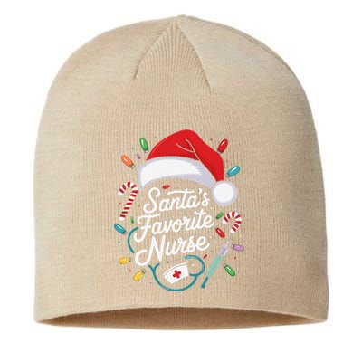 Santa Favorite Nurse Holiday For Medical Professionals Sustainable Beanie