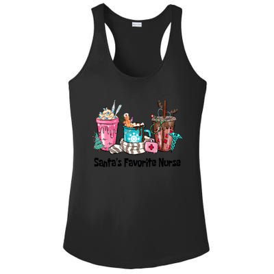 SantaS Favorite Nurse Ing Coffee Christmas Xmas Scrub Funny Gift Ladies PosiCharge Competitor Racerback Tank