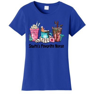 SantaS Favorite Nurse Ing Coffee Christmas Xmas Scrub Funny Gift Women's T-Shirt