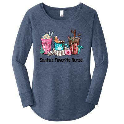 SantaS Favorite Nurse Ing Coffee Christmas Xmas Scrub Funny Gift Women's Perfect Tri Tunic Long Sleeve Shirt