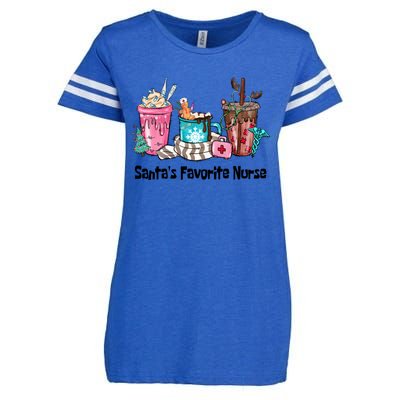 SantaS Favorite Nurse Ing Coffee Christmas Xmas Scrub Funny Gift Enza Ladies Jersey Football T-Shirt