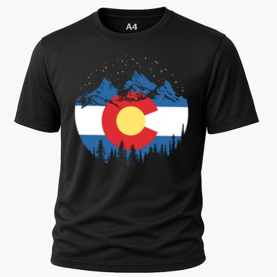 State Flag Of Colorado Vintage Night Stars Design Cute Gift Performance Shirt