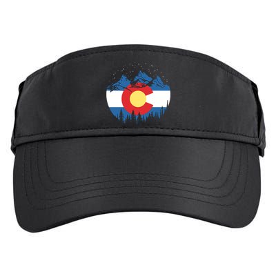 State Flag Of Colorado Vintage Night Stars Design Cute Gift Adult Drive Performance Visor