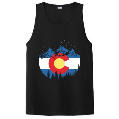 State Flag Of Colorado Vintage Night Stars Design Cute Gift PosiCharge Competitor Tank