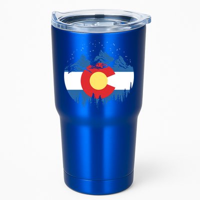 State Flag Of Colorado Vintage Night Stars Design Cute Gift Tumbler