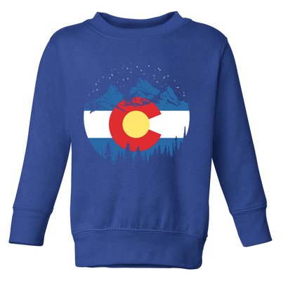State Flag Of Colorado Vintage Night Stars Design Cute Gift Toddler Sweatshirt