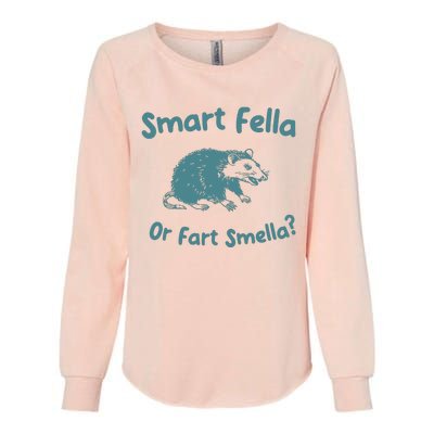 Smart Fella Or Fart Smella Vintage Style Womens California Wash Sweatshirt