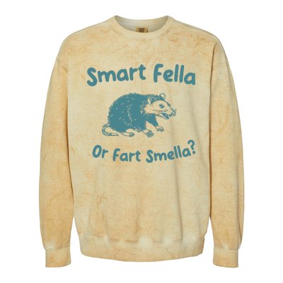 Smart Fella Or Fart Smella Vintage Style Colorblast Crewneck Sweatshirt