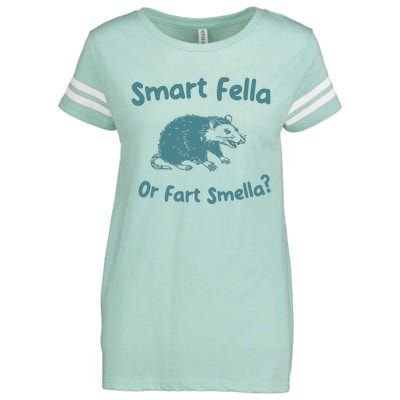 Smart Fella Or Fart Smella Vintage Style Enza Ladies Jersey Football T-Shirt