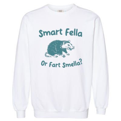 Smart Fella Or Fart Smella Vintage Style Garment-Dyed Sweatshirt