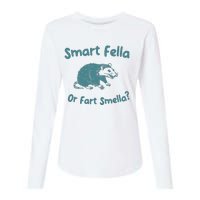 Smart Fella Or Fart Smella Vintage Style Womens Cotton Relaxed Long Sleeve T-Shirt