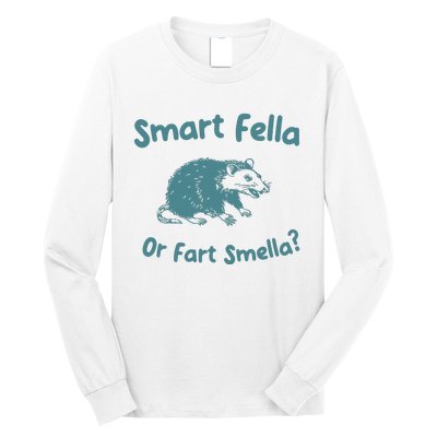 Smart Fella Or Fart Smella Vintage Style Long Sleeve Shirt