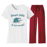 Smart Fella Or Fart Smella Vintage Style Women's Flannel Pajama Set