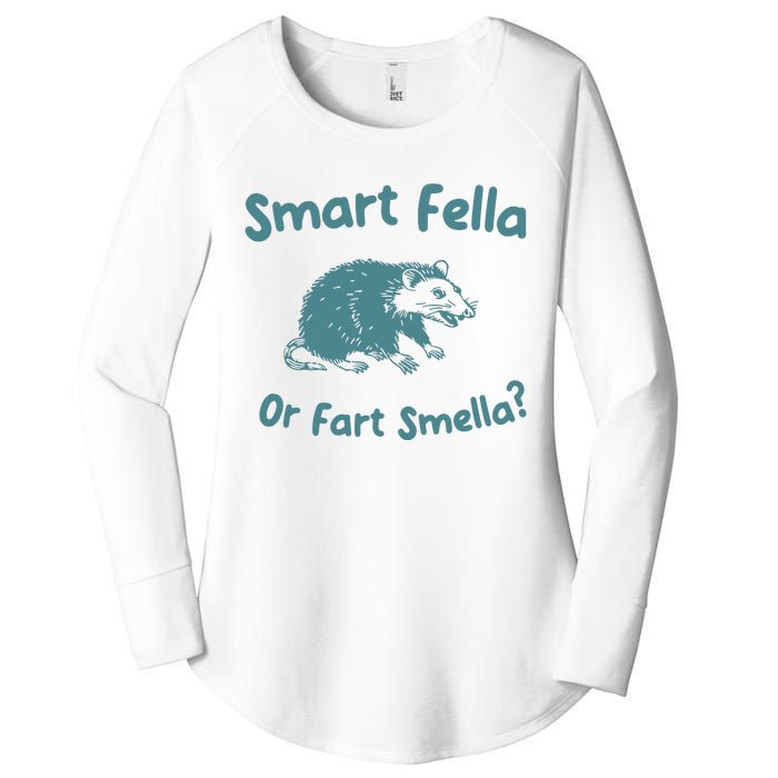 Smart Fella Or Fart Smella Vintage Style Women's Perfect Tri Tunic Long Sleeve Shirt