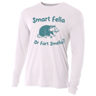 Smart Fella Or Fart Smella Vintage Style Cooling Performance Long Sleeve Crew