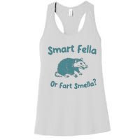 Smart Fella Or Fart Smella Vintage Style Women's Racerback Tank