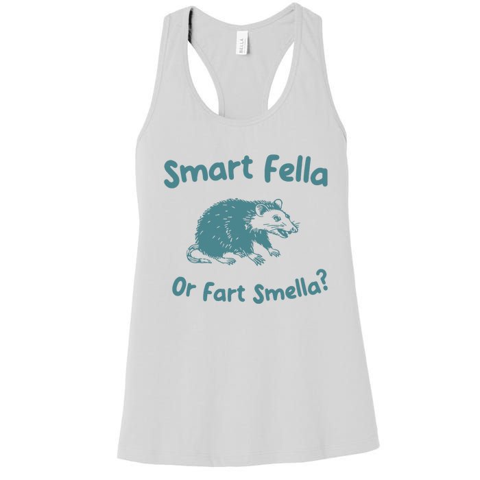 Smart Fella Or Fart Smella Vintage Style Women's Racerback Tank