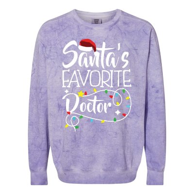 Santas Favorite OB/GYN Christmas Obstetrician Gynecologist Colorblast Crewneck Sweatshirt